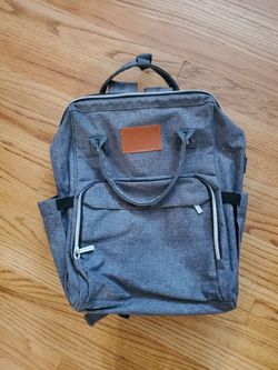 KiaBabies Gray Backpack Diaper Bag
