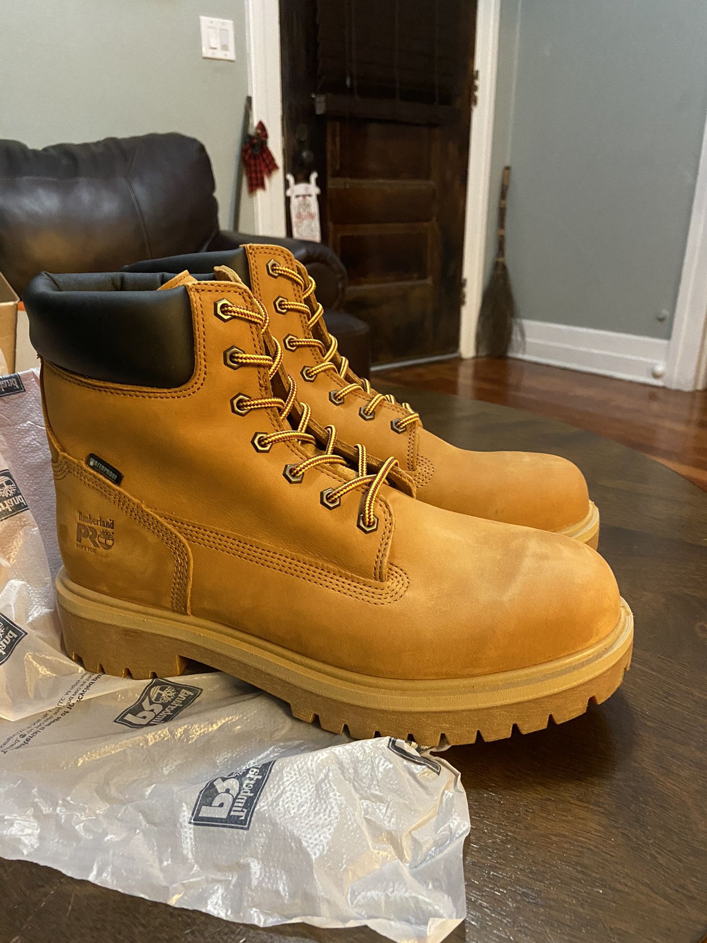 Timberland 6” soft toe waterproof boots size 11