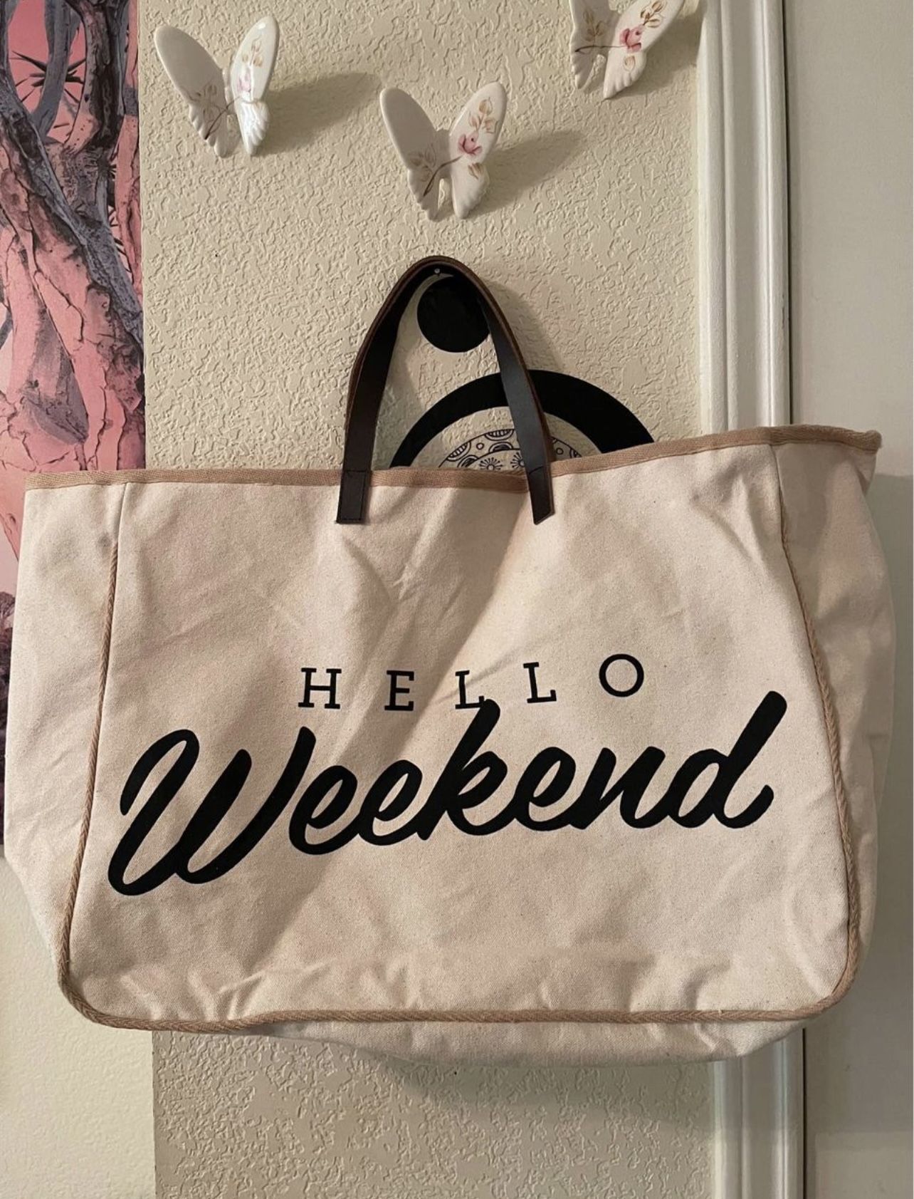 Hello Weekend vacation bag New 
