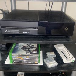 Xbox One with Two Controllers and Games 