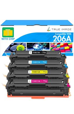 206A Toner Cartridges 4 Pack: M283fdw 206X Set Compatible for HP 206A 206X Color