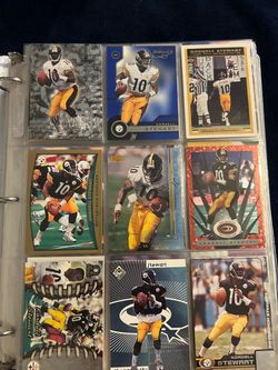 Kordell Stewart 187 Card Football Collection Binder – Steelers Inserts & Parallels