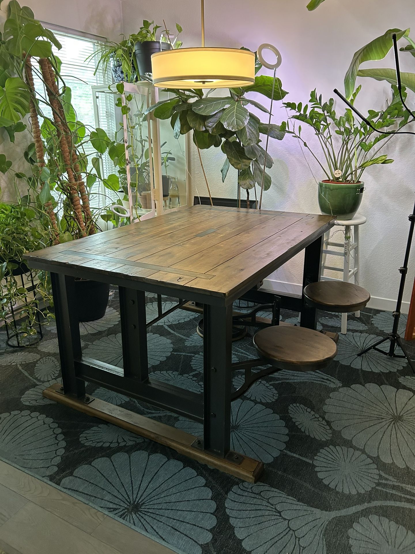 World Market Swivel Bar Stool Cafeteria Dining Table