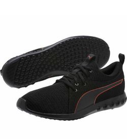 Puma shoes black red