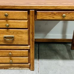 Wood Lenoir House Petite Kids Home Work House Desk 42”x 18”x 30”tall  