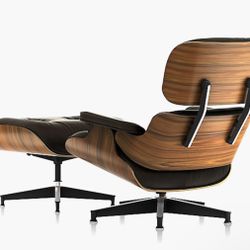 Genuine Leather Lounge Chair With Ottoman And Armrest Livingroom Swivel Lounge Chair
