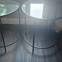Set Of Glass Side Tables