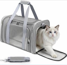Soft-Sided Pet Carrier Bag with Mesh Panels