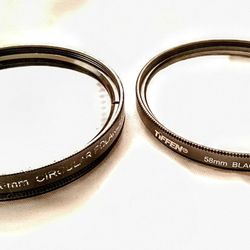 Tiffen Camera Filters ! Tiffen Black 58mm BLACK PRO-MIST Circular Polarizer Filter With Free 2nd Filter!