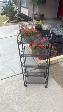 40" Tall Rolling Rack with 5 Shelves