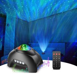 Star Projector, Galaxy Projector for Bedroom, LED Night Light Aurora Projector with Bluetooth Speaker, White Noise, Timer and Remote, Room Decor, Gift