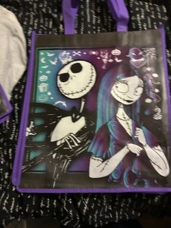 Reusable tote bag, plastic jack and Sally