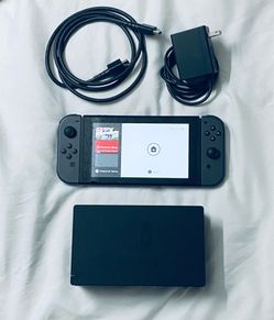 Nintendo Switch Portable Gaming System/Console With Grey Joycons
