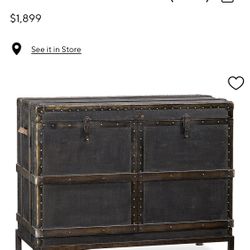 Pottery Barn Ludlow Trunk Bar Cabinet