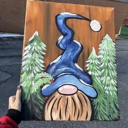 Winter Gnome Painting By Me 