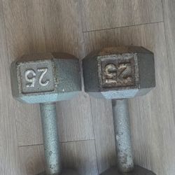 25 Lb Dumbells 
