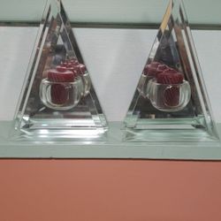 Glass candle holder