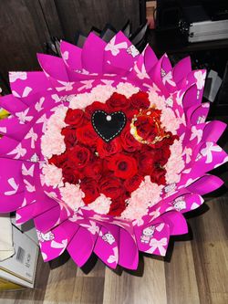 Red Roses And Lilies