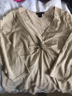 August silk Clarke gold sweater