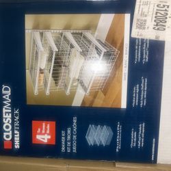 ClosetMaid 2075 ShelfTrack 5ft. to 8ft. Adjustable Closet Organizer Kit - White