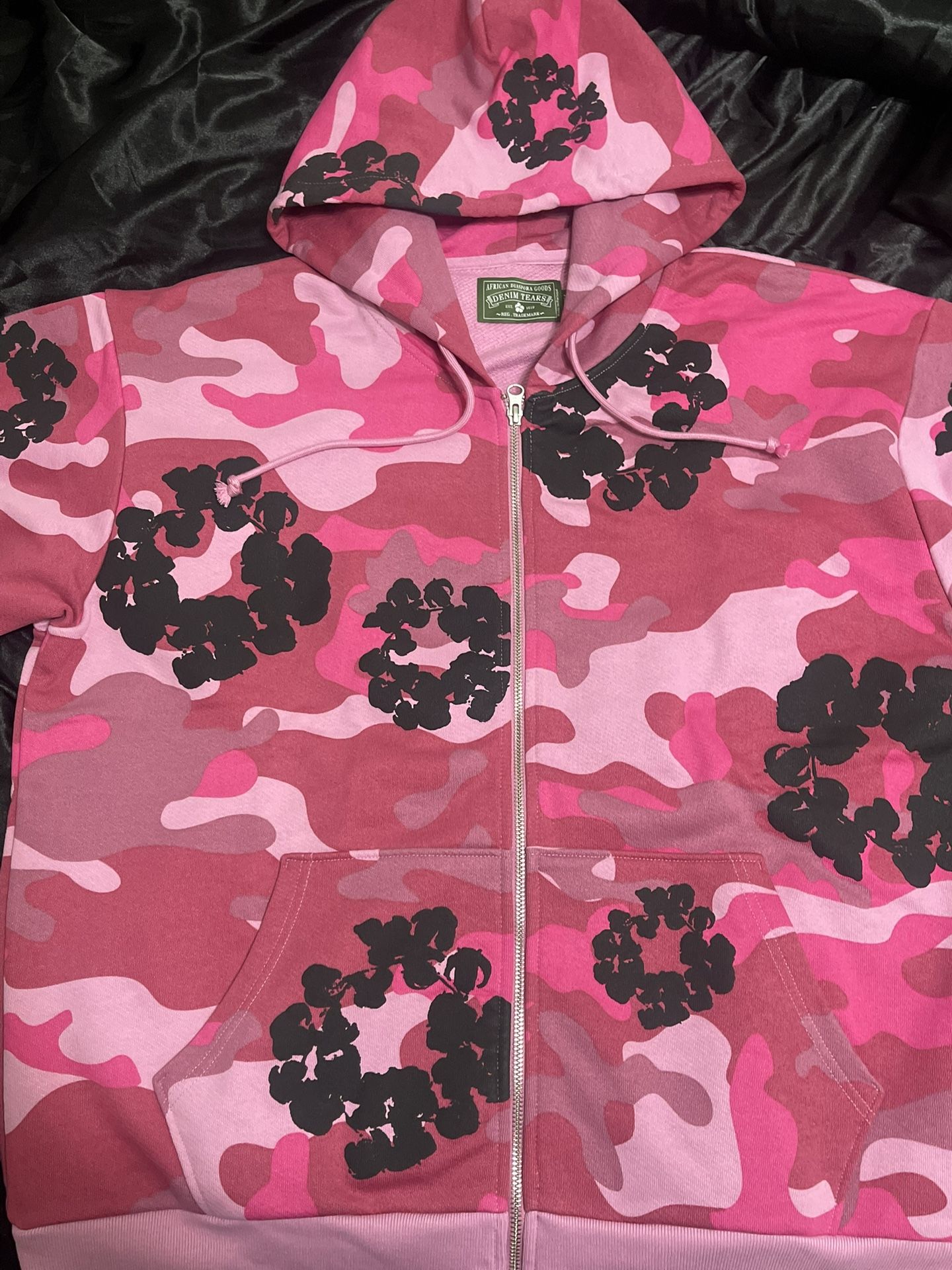 Pink Denim Tears Zip Up Hoodie 