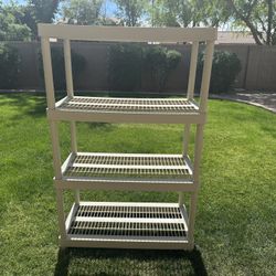 Plastic Garage Storage Shelving unit 4 Shelves 