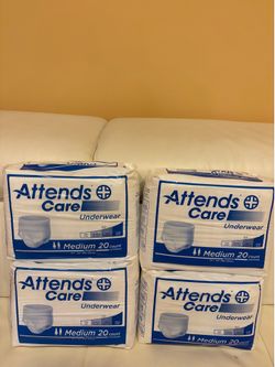 4 packs of Attends Adults Incontinence Briefs Pull-Up underwear - Medium APV20