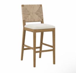 ***BRAND NEW!!!!***Boucle & Seagrass Bar Stool Light Brown (Set of 4)