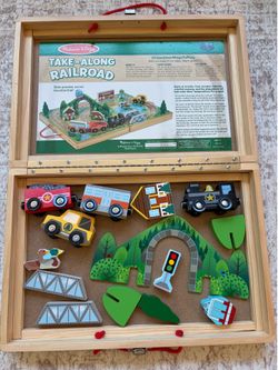 elissa & Doug Take-Along Railroad Tabletop Playset