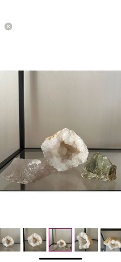 Geode Clear Quartz Crystal Decor Display Statement Gift Crystals Rock Rocks