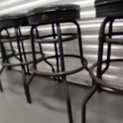 Four  Steel Barstools 