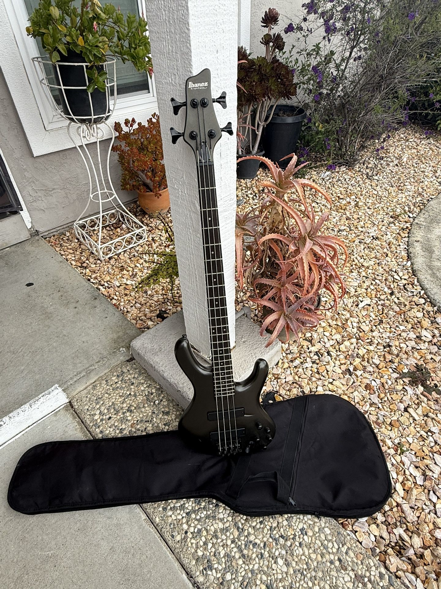 Beautiful 😻 2001 Ibanez EDB600 Ergodyne 4 string Bass Guitar Pewter Gun Metal Grey #1