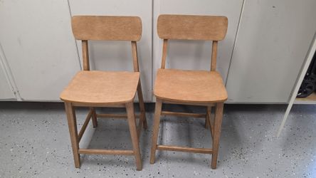 Rustic wood barstools