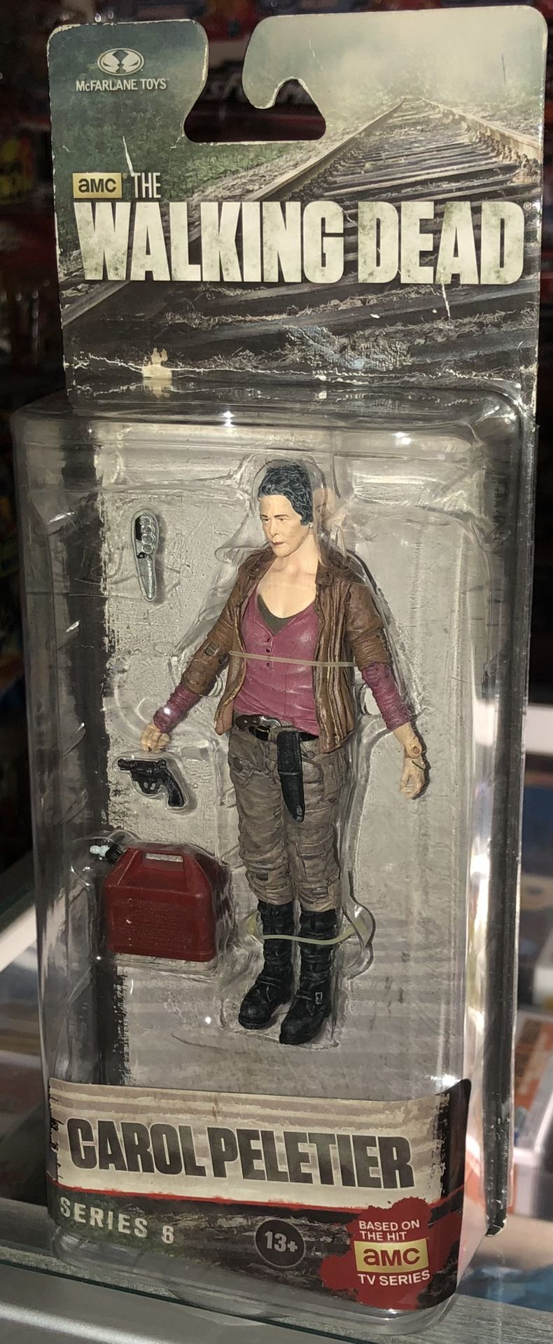 Todd McFarlane Toys TWD The Walking Dead AMC TV Series 6 (Melissa McBride) 5” Carol Peletier with Pistol Knuckle Knife and Gallon Gas Can MISC NRFC
