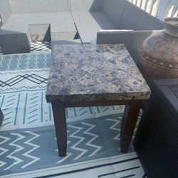 Heavy Indoor/outdoor Stone/wood Table 