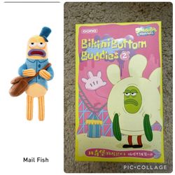 NEW MAIL FISH Bikini Bottom Buddies 2 Plush Pendant