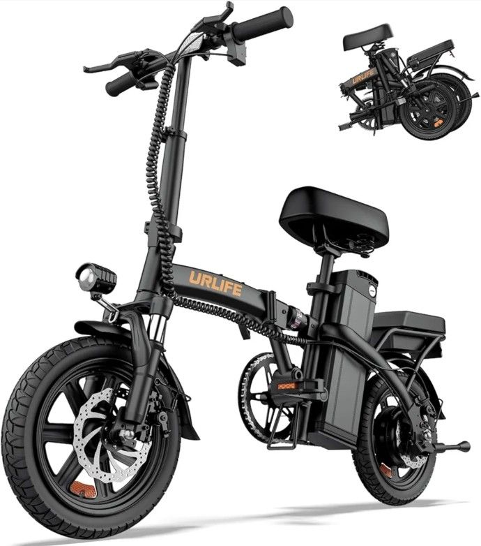 14" Folding Electric Bike for Adults, 500W Motor, 40 Miles | 48V 375Wh Battery