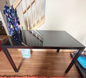Dining table and couch