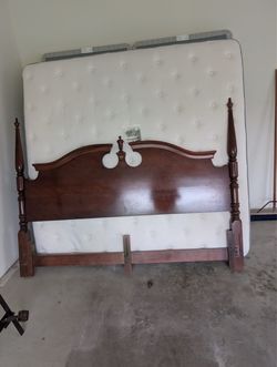 King size mattress with frame