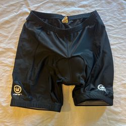 Canari Padded Cycling Shorts Med Black Compression Riding Biking 6” Inseam Men