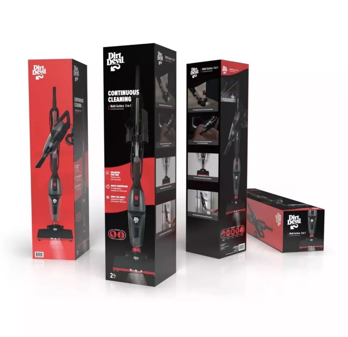 Dirt Devil 3-in-1 Lightweight Corded Stick and Handheld Multi-Surface Vacuum