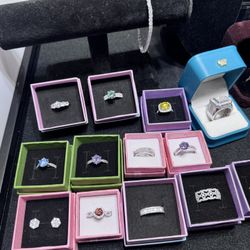 925 Sterling Silver/ Moissanite Jewelry For Sale! 