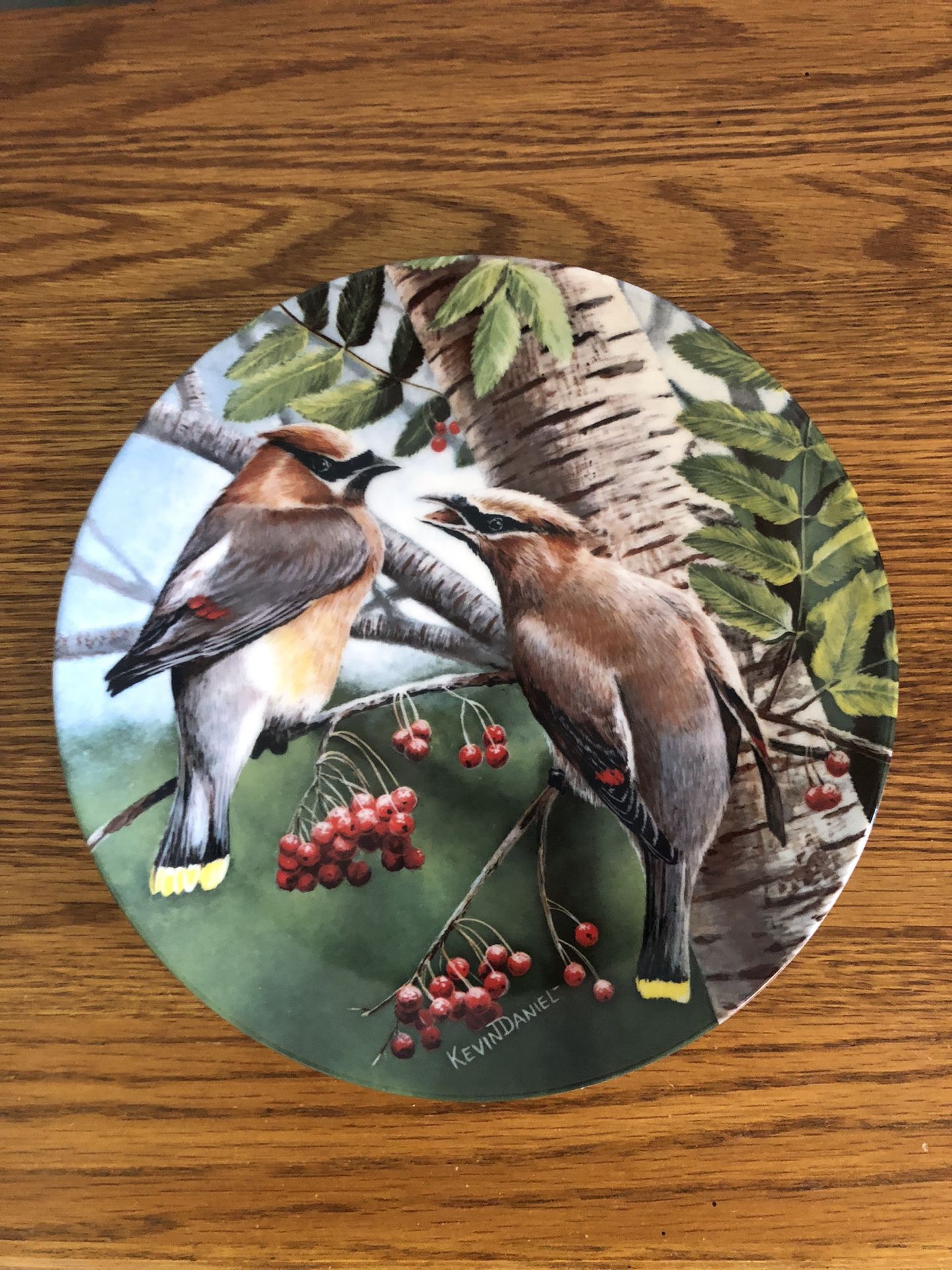 Edwin Knowles The Cedar Waxwing Decorative Plate