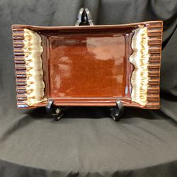 Mid Century Modern Pfaltzgraff Brown Drip Glaze Ash Tray