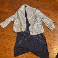 Dress & Sequin Blazer Combo