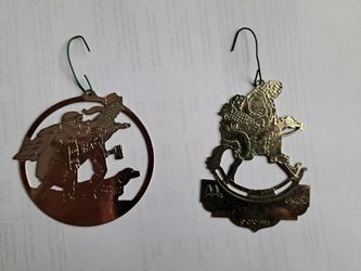 Vintage 1983 McDonalds Christmas Tree  Ornaments  Pair