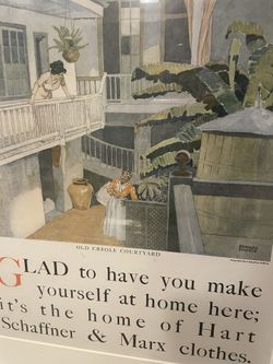 Framed Advertising Art By Edward Penfield From President’s Office At Hart, Schaffer, & Marx