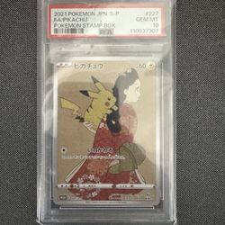 Pikachu Pokemon Stamp Box PSA 10