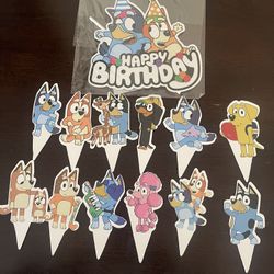 Bluey Cake Toppers