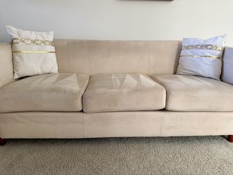 Used Shawn Beige Velvet 3 Pieces Living Room Set